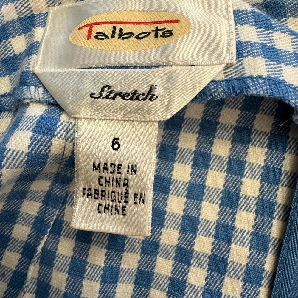 Vintage Talbots Stretch Gingham Pencil Skirt / 6 - Picture 7 of 9